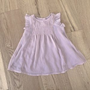 Gap chiffon rose dress lined 6-12 months
